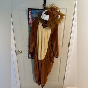 Lion onesie costume. Size unknown but should fit 10-12. Used/good condition
